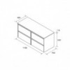 Mueble de Baño Encimera NOJA 120 de 4 Cajones
