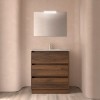 Conjunto Noja 80 de 3 Cajones Mueble y Lavabo